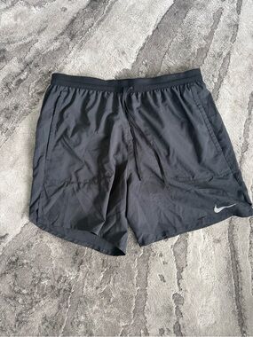 Nike Men’s Black Athletic Running Shorts with Reflective Swoosh